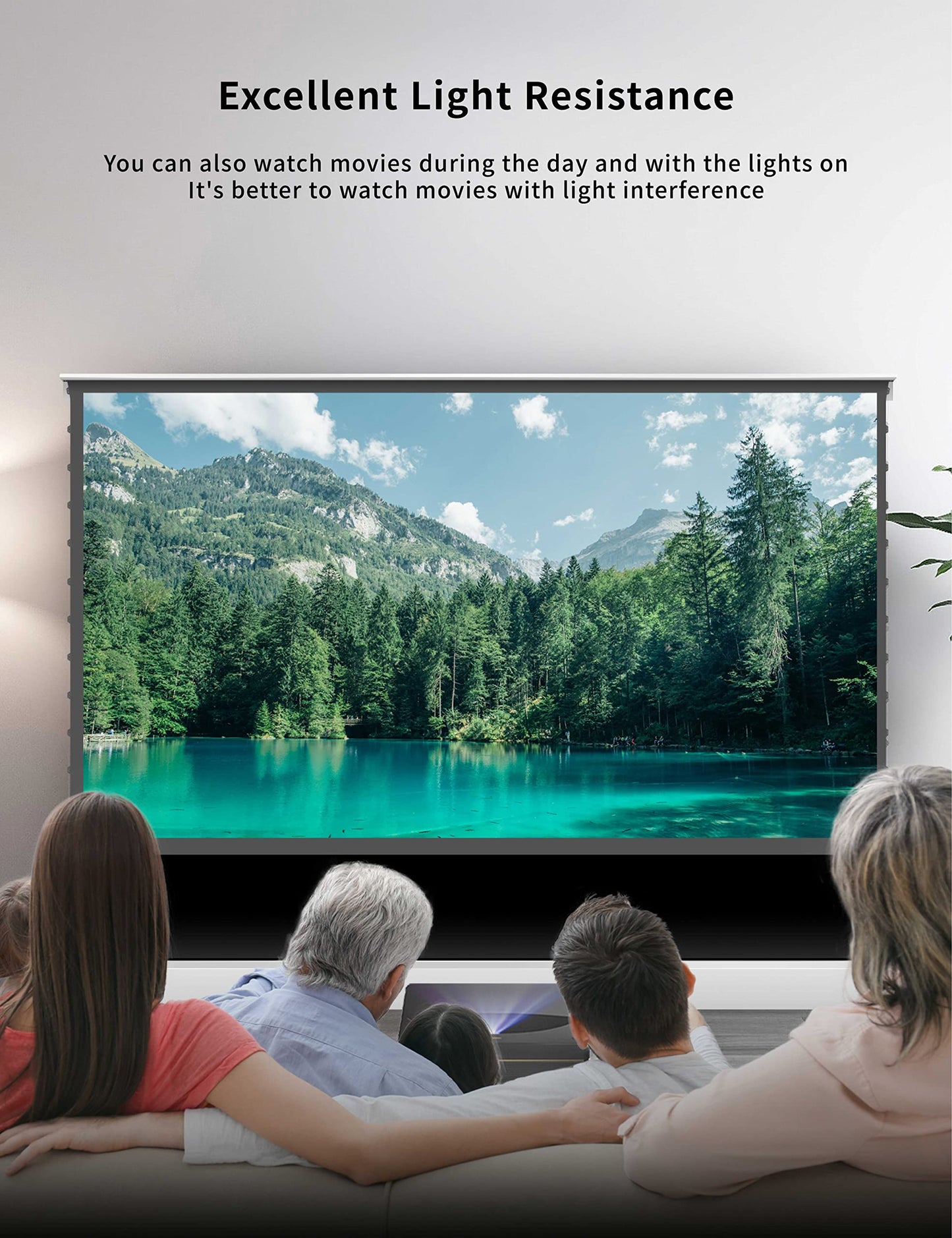 VIVIDSTORM Electric UST Projector Screen, Tensioned for Smooth Display, 4K/8K HDR Ready, Ideal for Home Theate,VWSDSTUST100H
