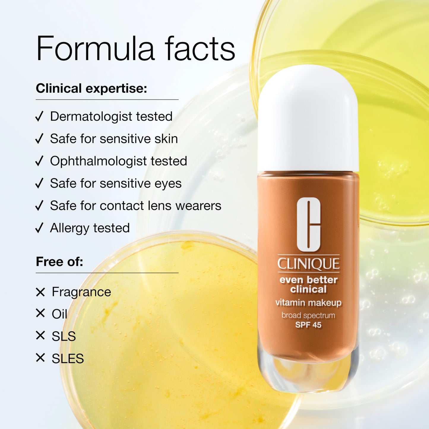Clinique Even Better Clinical Vitamin Makeup Broad Spectrum SPF 45 With Vitamin C, Vitamin E + Vitamin B3 | Light Coverage + Vib