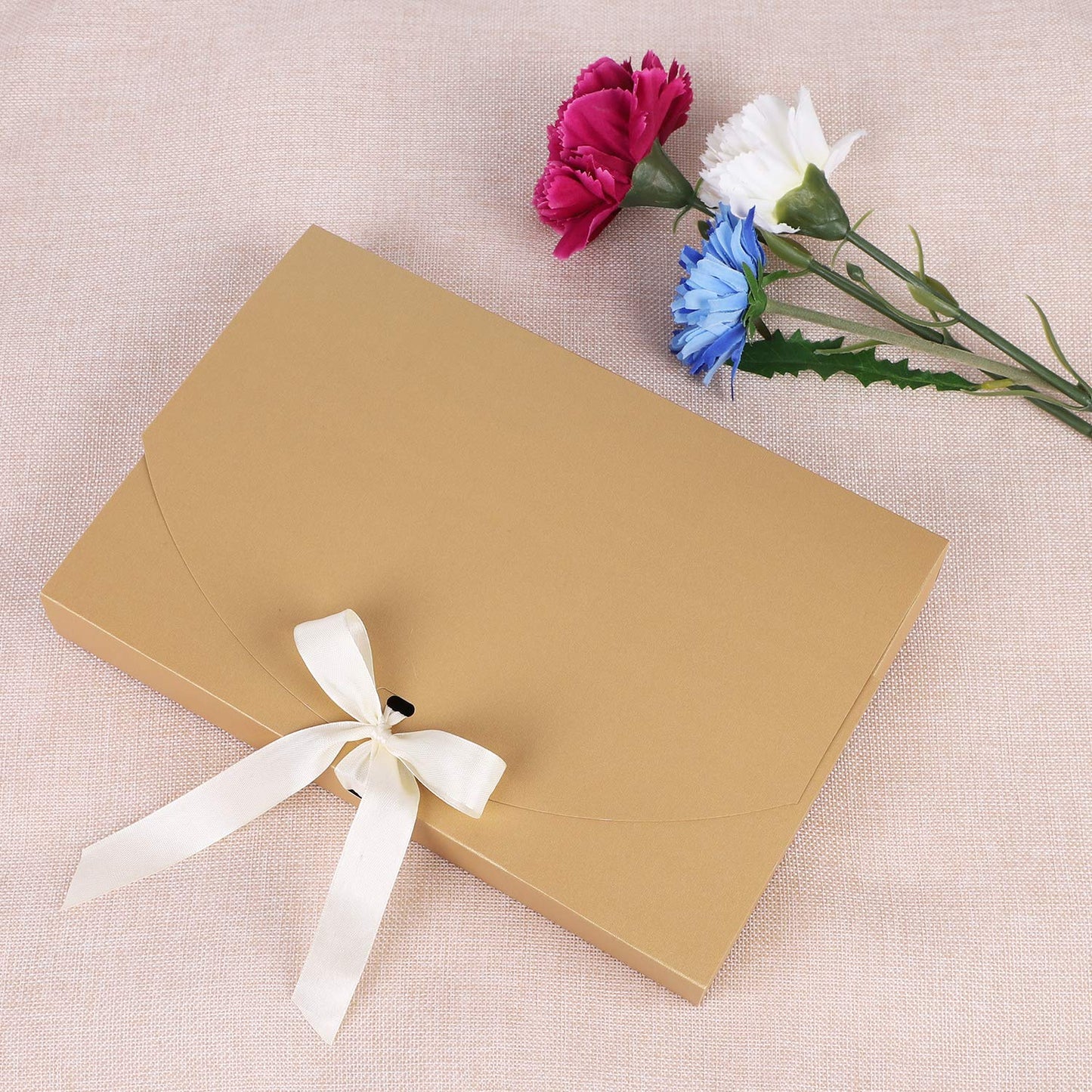 10 Pack Gift Card Boxes Large Luxury Gift Envelope Wrapping Box with Lid Ribbon Shirt Gift Box for Birthday Wedding Proposal Parties Christmas Valentine New Year Gift Present Packaging Box