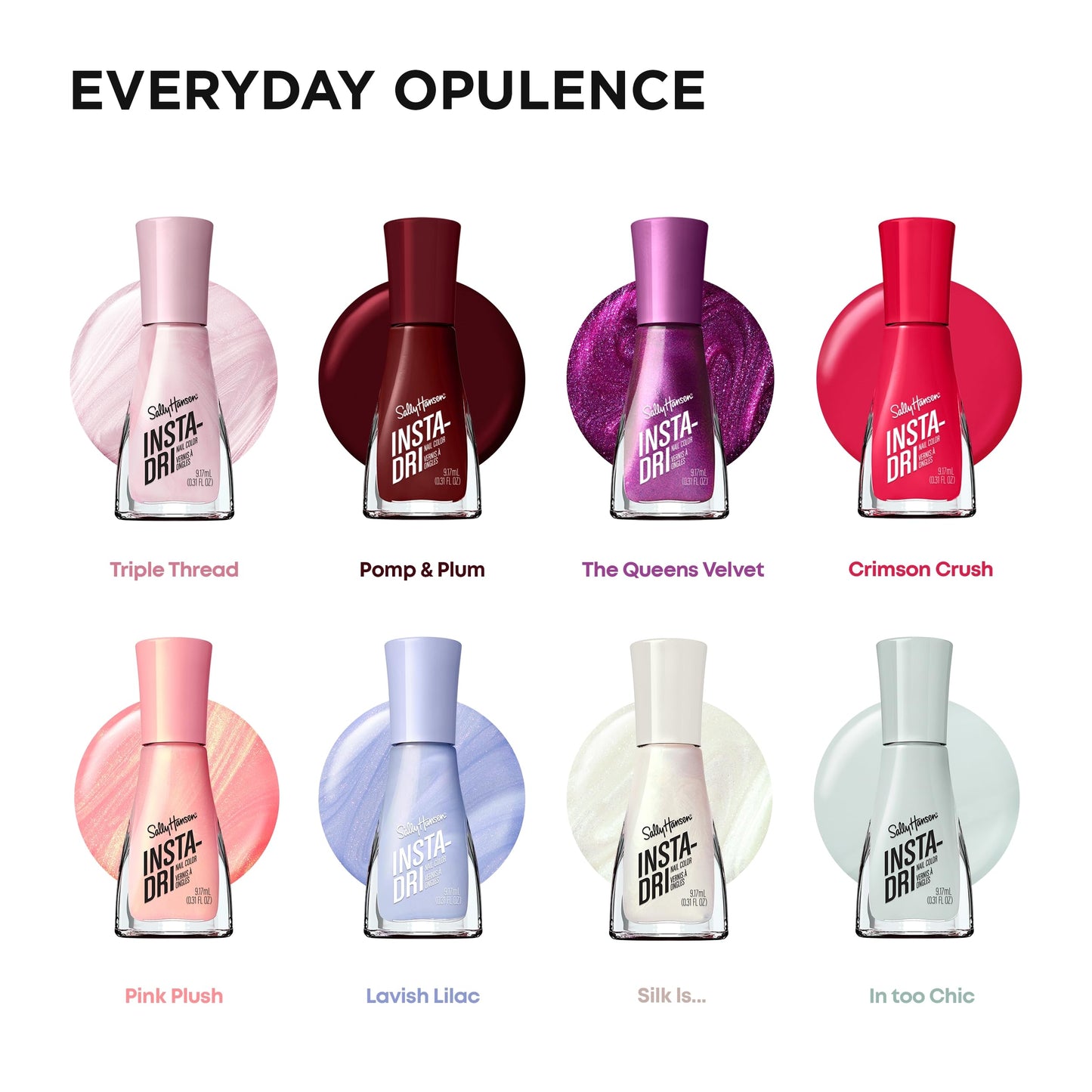 Sally Hansen Insta-Dri, Pomp & Plum, Quick Dry, Long Lasting, Streak-Free Shine, Red Nail Polish