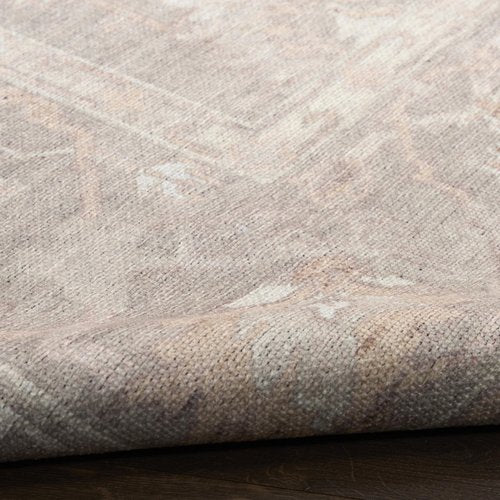 Nourison Home Vintage Washables Grey 4' x 6' Area Rug - Easy Clean, Non Shedding, Bed Room, Living Room, Dining Room, Kitchen (4' x 6')