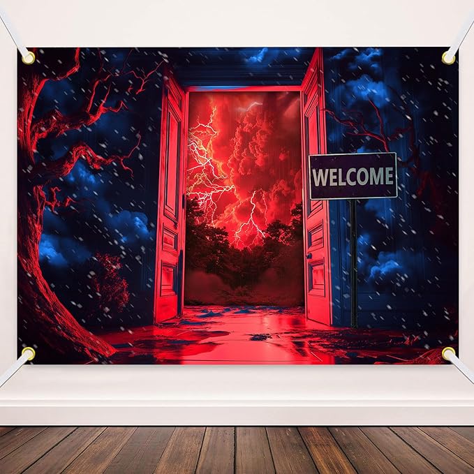 TOAOFY 6x4ft Horror Forest Background Welcome to The Other Side Backdrops Backdrop Reversing World Gate Backdrop Kids Birt...
