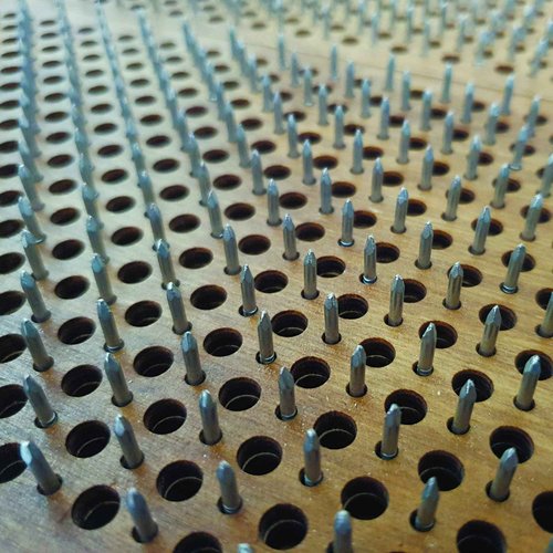 Sadhu Board for Yoga Practice, Handmade Wooden Board with Nails for Standing on Feet, Sadhu Practice Wood Board with Galvanized Nails, Relaxation Board for Acupuncture Massage, Yoga Gift