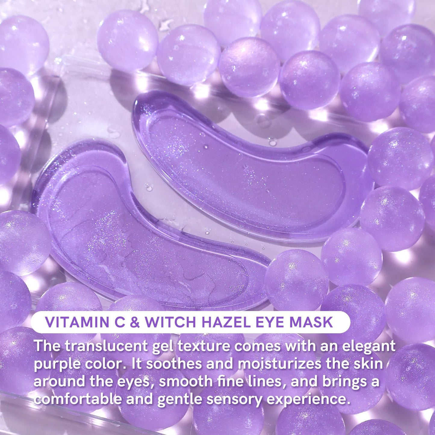 PEAUAMIE Under Eye Patches with Vitamin C and Witch Hazel Eye Mask for Dark Circles and Puffiness,Face Mask Skin Care Products 3