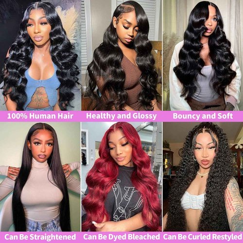 12A Human Hair Bundles 18 20 22 24 Inch Body Wave Bundles Human Hair 100% Unprocessed Brazilian Virgin Hair Body Wave 4 bundles Deals Human Hair Extensions Quick Weave for Women Natural Black