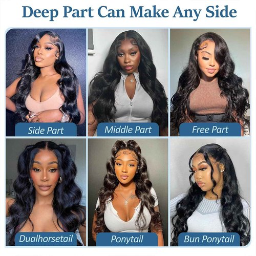 13x6 Body Wave Wig Human Hair 220 Density Glueless Body Wave HD Full Frontal Lace Wigs with Natural Hairline Wig Pre Plucked with Baby Hair 20Inch
