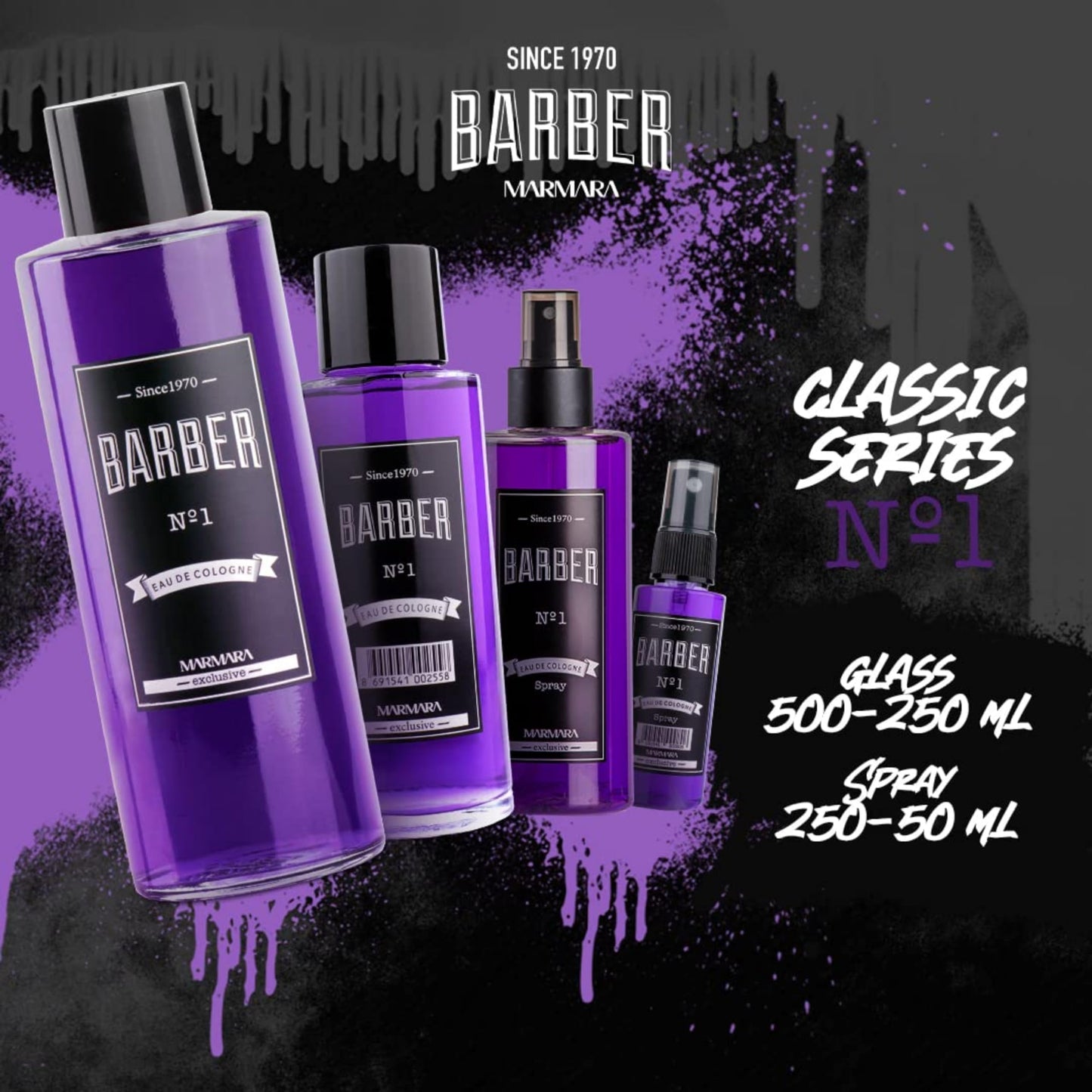 Marmara Barber Cologne - Best Choice of Modern Barbers and Traditional Shaving Fans Travel Size (50 ml, No1)