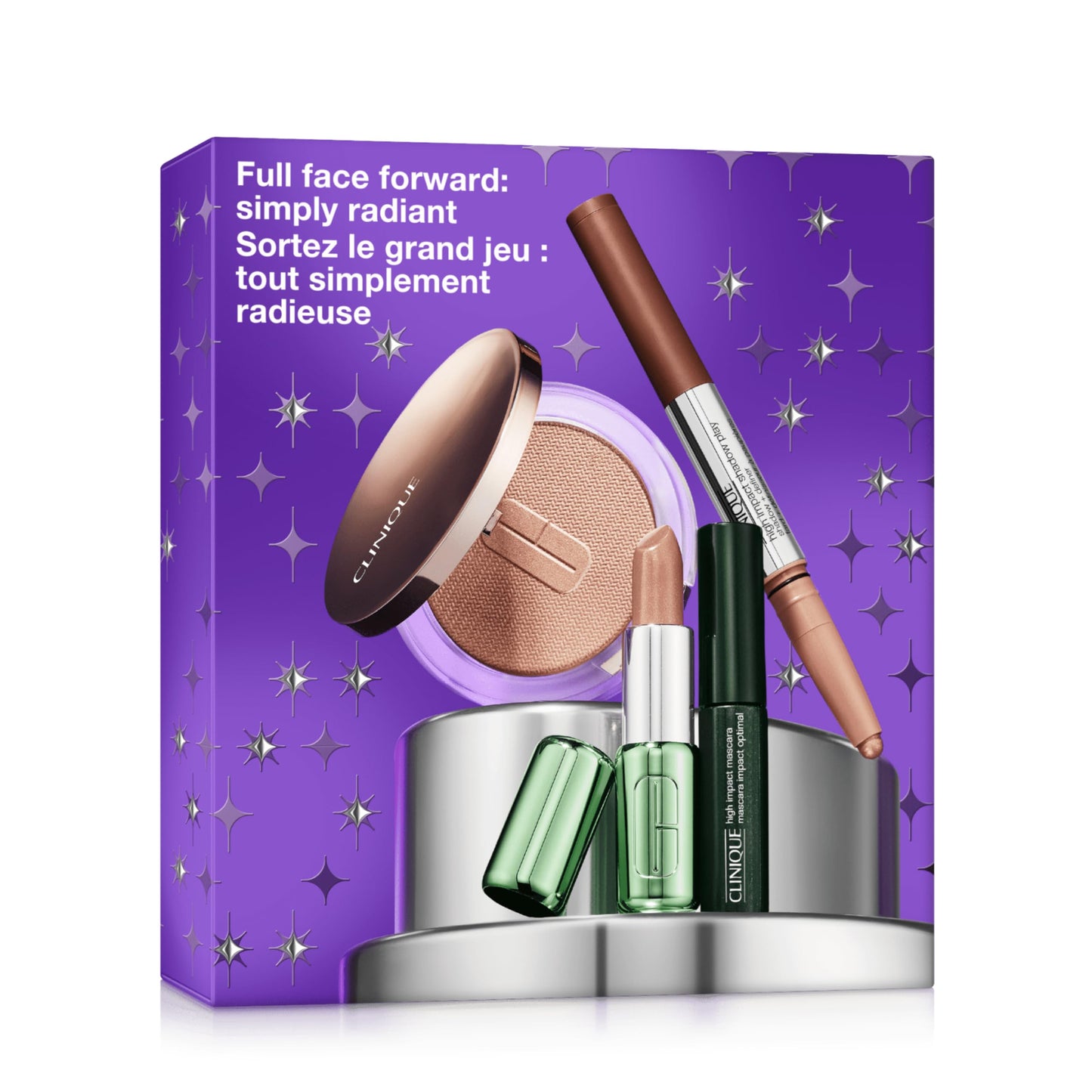 Clinique Full Face Forward: Simply Radiant Makeup Gift Set | Includes 3 Full Size + 1 Travel Size Product | Perfect For Her