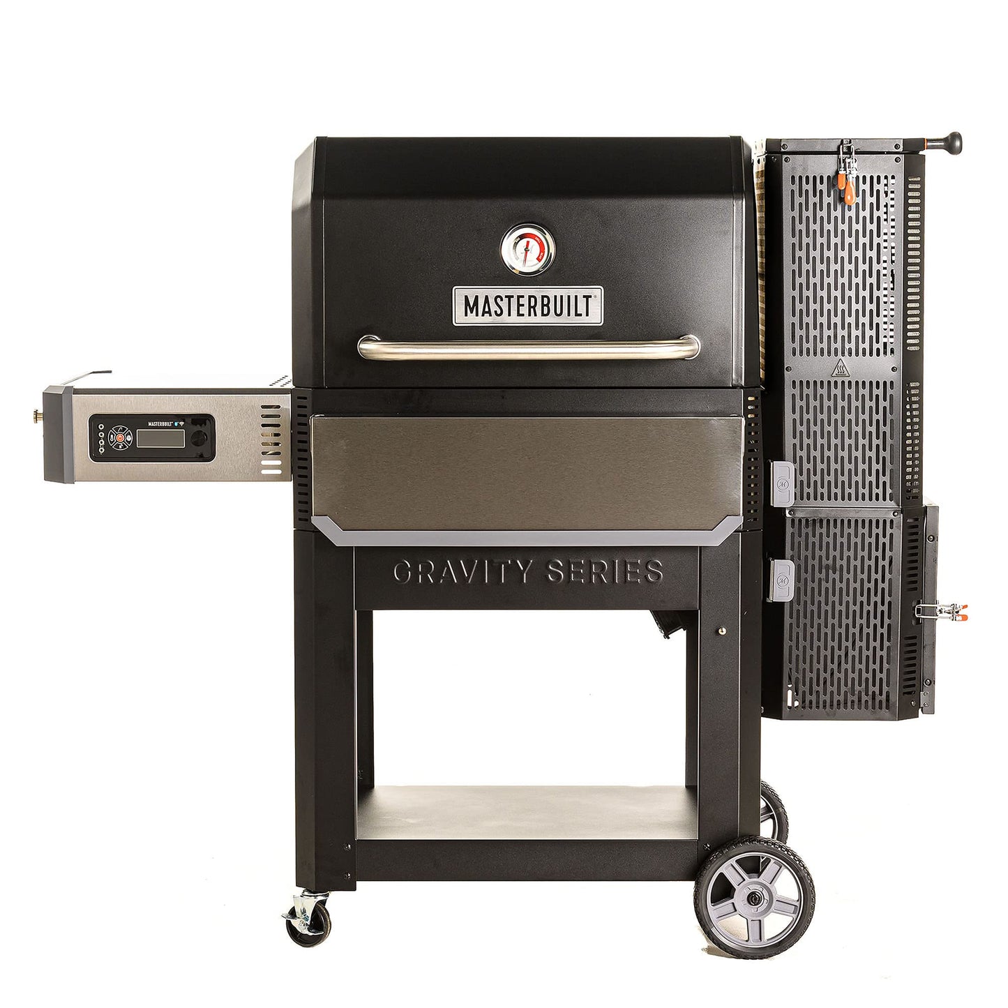 Masterbuilt MB20041220 Gravity Series 1050 Digital Charcoal Grill & Smoker Combo - Black; Includes MB20091621 Lump Charcoal (16 Pound) & MB20091220 Gravity Series Grill Rotisserie Kit