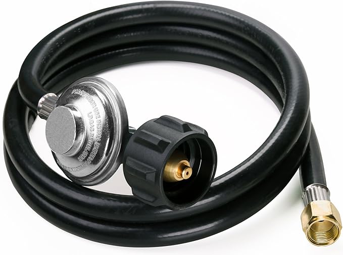 DOZYANT 5 Feet Universal QCC1 Low Pressure Propane Regulator Grill Replacement with 5 FT Hose for Most LP Gas Grill, Heate...