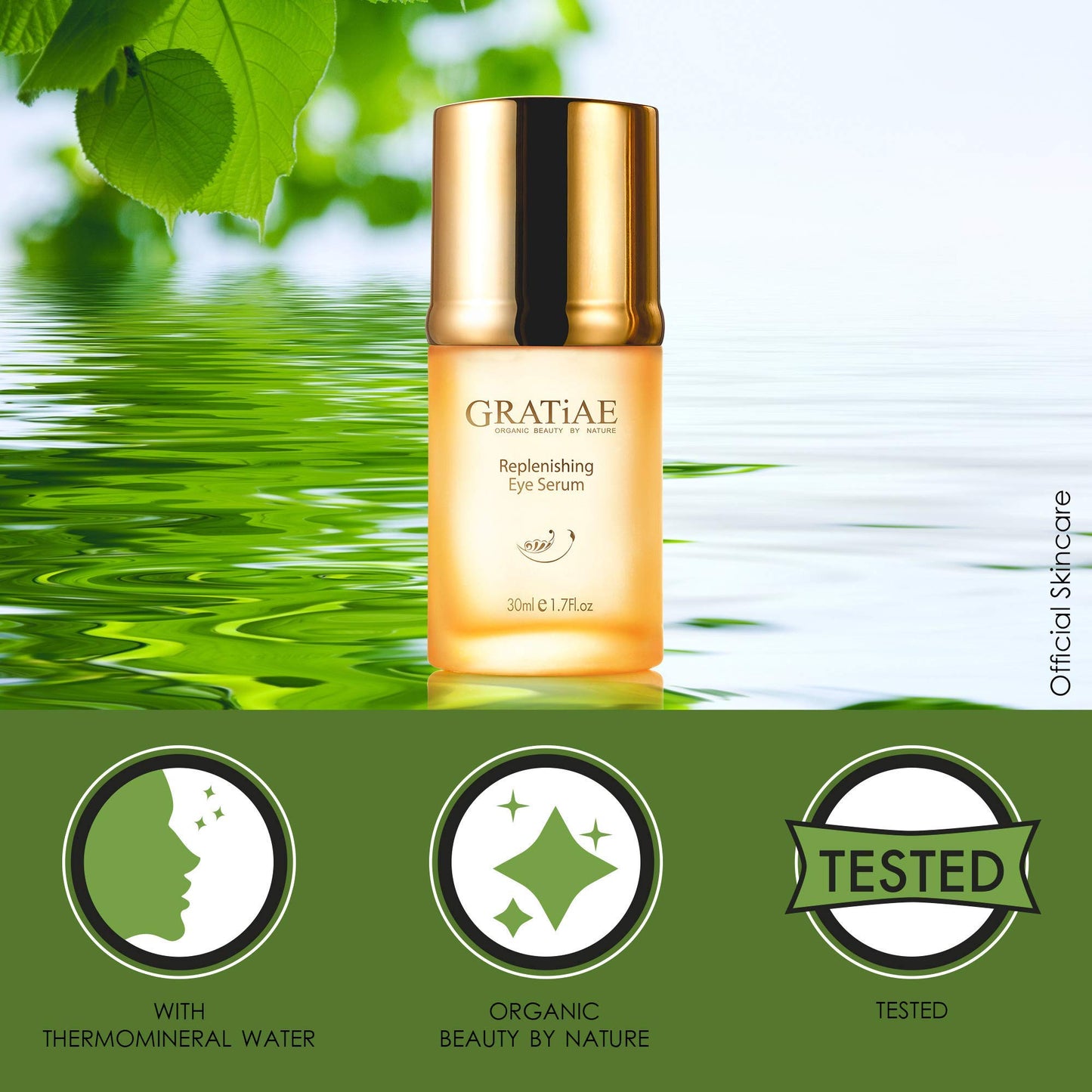 Gratiae Organics Replenishing Eye Serum, 1.02 Ounce
