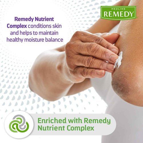 Medline Remedy Clinical Skin Cream Moisturizer, Unscented (4 fl oz), 12 Count Nourishing for Dry Skin, Paraben and Sulfate-Free Moisturizing Cream for Face and Body, Lotion for Sensitive Skin