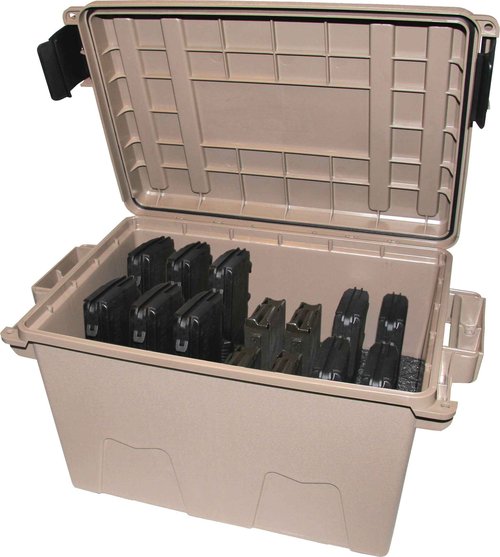 MTM Tactical Mag Can Multi Mag for 223/5.56 Magazines and 9mm to 45 ACP Magazine Storage TMCLE,Black | MTM Tactical Mag Can, 308 caliber, TAN