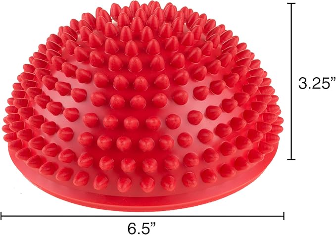 HEY! PLAY! Balance Pods- Hedgehog Style Balancing and Stability Half Dome Stepping Stones for Exercise- Set of 6 for Kids and Adults