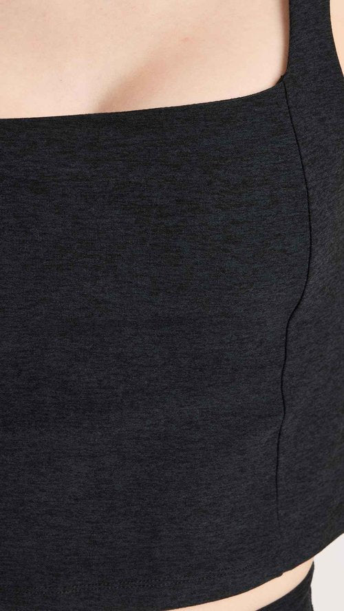 Beyond Yoga Women's Spacedye Impress Cropped Tank, Darkest Night, XL