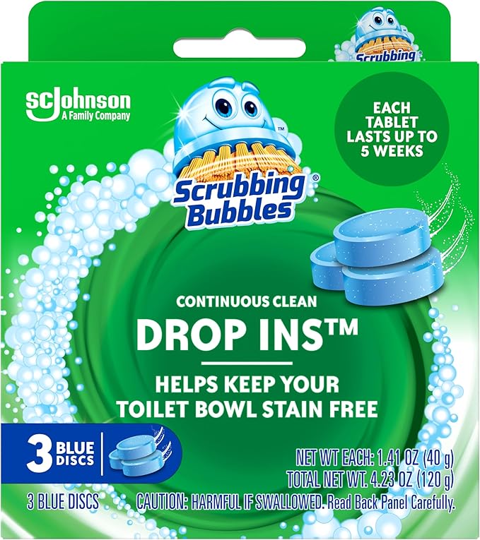 Scrubbing Bubbles Toilet Tablets, Continuous Clean Toilet Drop Ins, Helps Keep Toilet Stain Free and Helps Prevent Limesca...