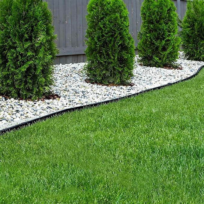Garden Edging Kit 39FT, 3 Inch Tall Flexible Tools-Free Landscape Border with 60 Pcs Metal Stakes for Flower Beds, Yard & Pathways