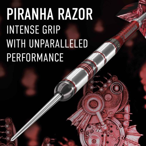 DW Piranha Razor 90% Tungsten Steel Tip Darts 22G, Precision Balanced, Accurate and Durable - Perfect for Professional and Recreational Players