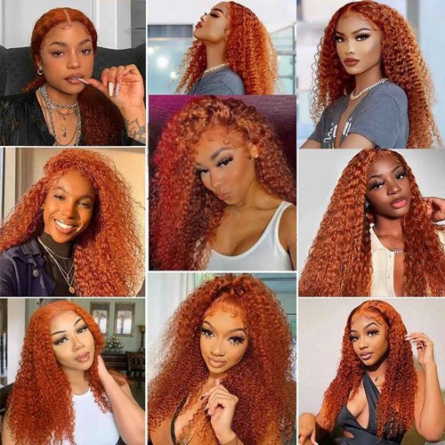 Habiliana Bundles Human Hair 22 24 26 Inch Deep Wave Orange Ginger Bundles 11A Unprocessed Brazilian Virgin Quick Weave Hair Extensions for Black Women