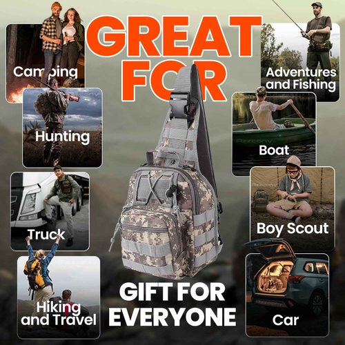 Emergency Survival Kit with First Aid Gears and Supplies - EDC Go Bugout Bag - Get Home Backpack for Camping Outdoor - Tactical Military Molle Pouch Grade - Gift for Man Woman (Army Blue)