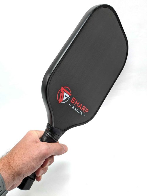 Carbon Fiber Pickleball Paddle, USA Pickleball Approved, Raw Surface with 13mm Core, Perforated Grip