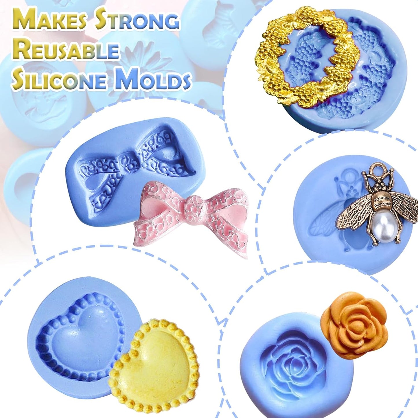Silicone Putty - 2.5 Lb Flexible Silicone Mold Making Kit for Reusable Silicone Molds Making - Easy 1:1 Mixing Ratio Fast Cured Molding Putty for Casting, Resin Molds, Soap Mold, Candle Molds, Statues