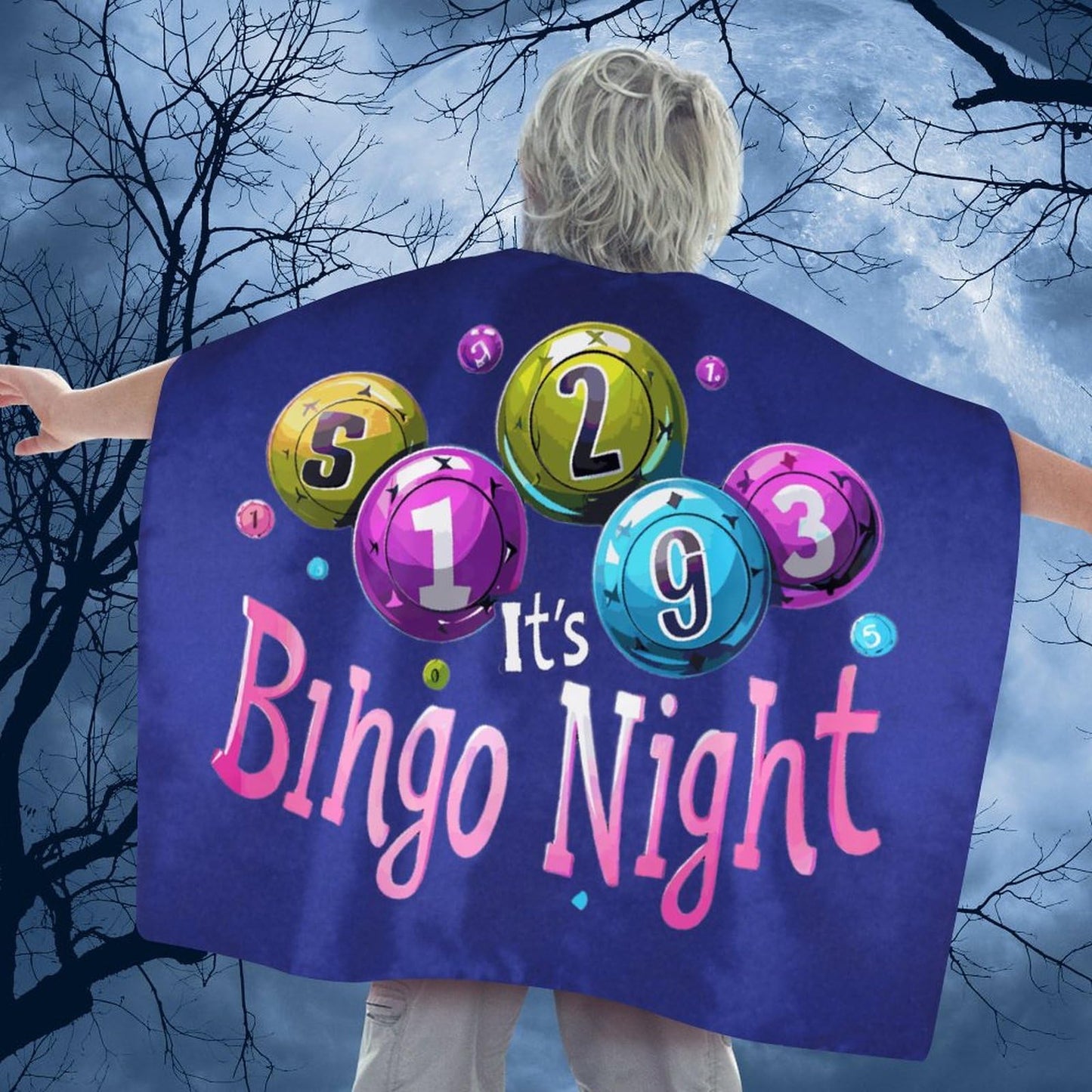 It's Bingo Night Funny Halloween Christmas Cloak Superhero Party Cosplay Costume Robe for Men Women