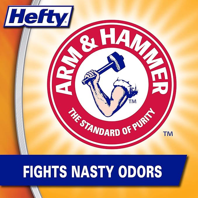 Hefty Flap Tie Small Trash Bags - Clean Burst, 26 Count, Pack of 12