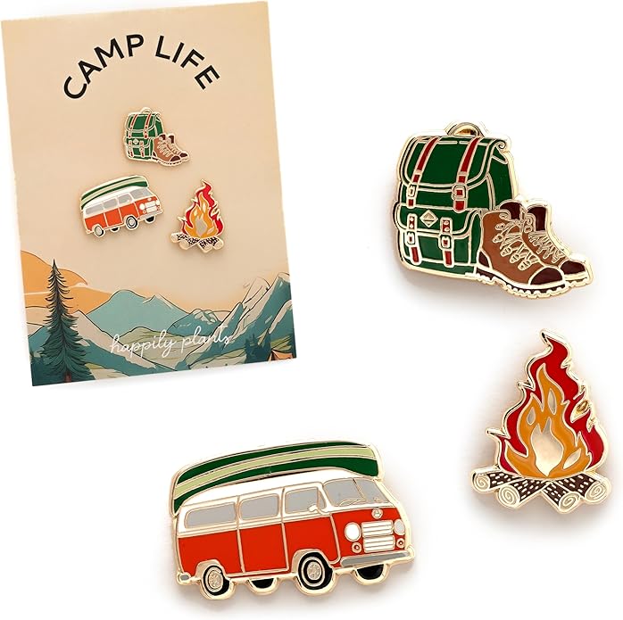 3 Piece Wild Wanderer Trio Pin Set – Adventure & Travel Pin, Road Trip Accessory, Outdoor Lifestyle Gift, Hard Enamel Camp...
