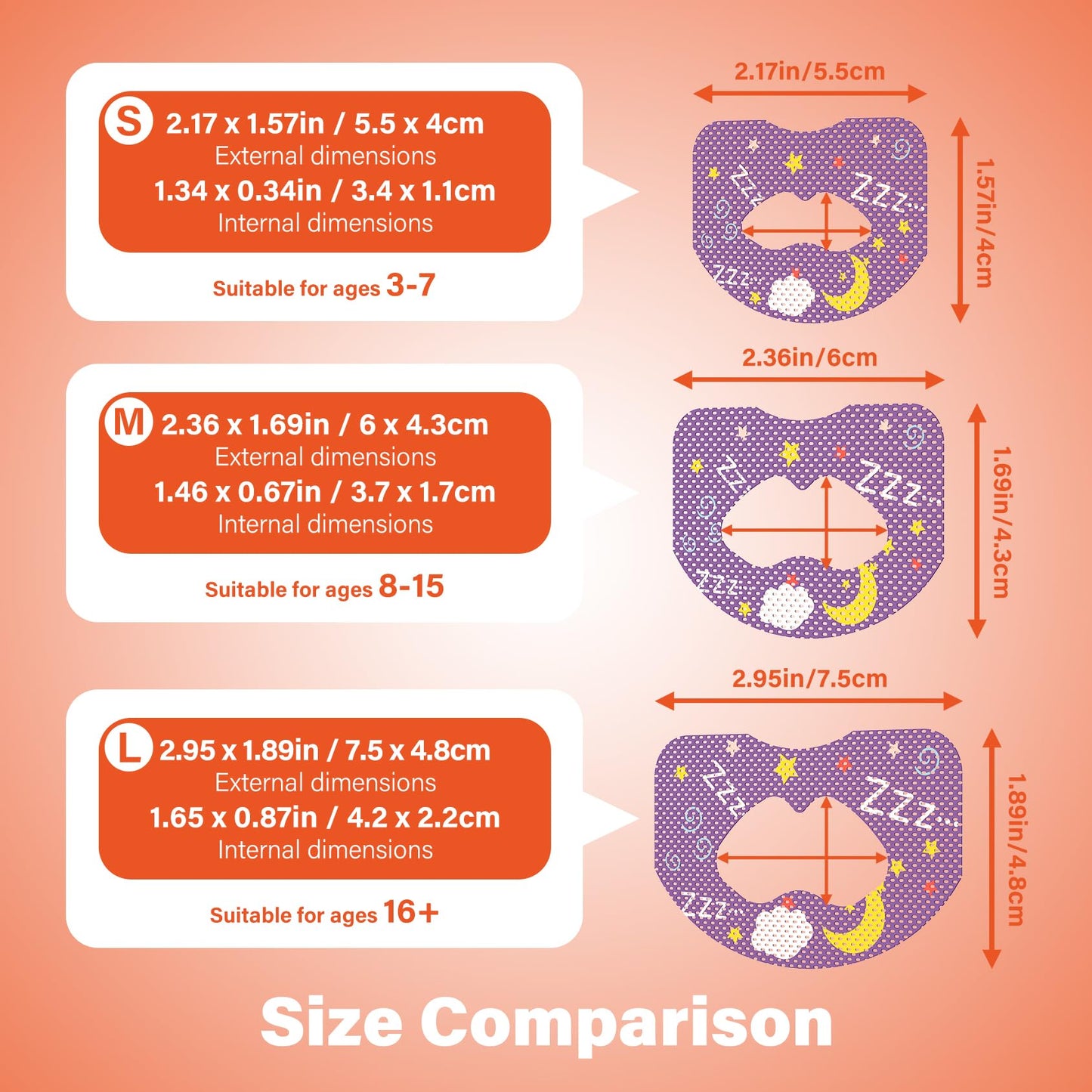 30pcs Mouth Breathing Correction Patch, Children's Closed Mouth Patch, Adult Anti-snoring, Closed Mouth Patch, Improve Mouth Breathing Facial Problems (Small（3-7years）)