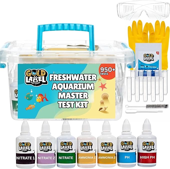 Freshwater Aquarium Master Test Kit – 950+ Tests for pH, Ammonia, Nitrite & Nitrate – Fast & Accurate Water Quality Testin...