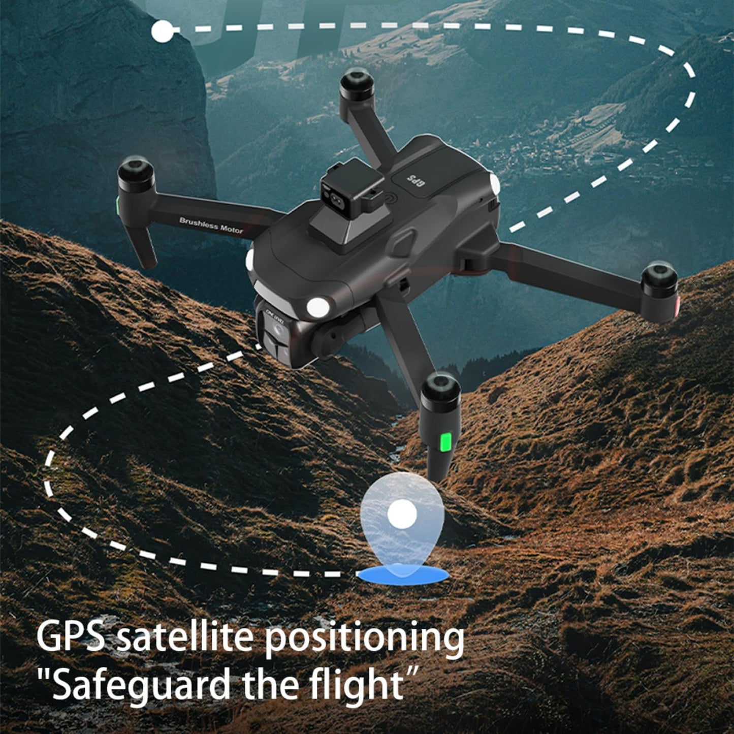 Drones with 8k Camera for adults 4k video,Drone with 4.5-inch LCD High-definition Large Display Screen Remote Control Quadcopter,3 Batteries, 5G HD Brushless GPS Drone Auto Return, Obstacle Avoidance 360 (Black)