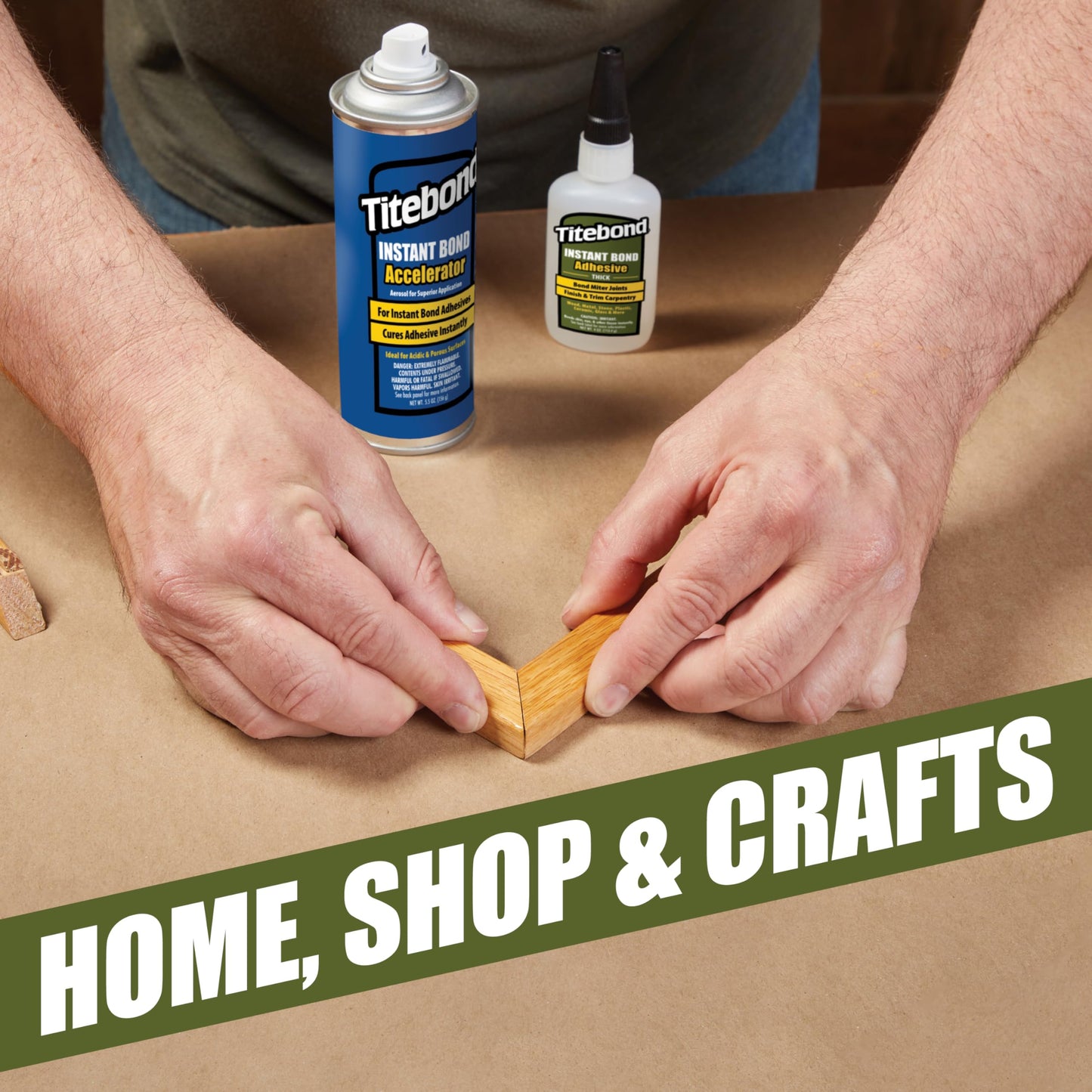 Titebond Instant Bond Thick CA Super Glue – Fast-Setting Ethyl Cyanoacrylate Adhesive for Wood, Miter Joints, Jigs, Fixtures & End-Grain, 8-10 Second Set – 4 Oz. 6222