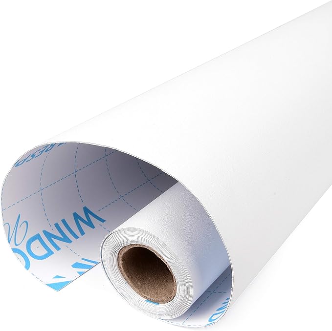 Total Blackout Window Film: 100% Light Blocking Film with White Sides - Heat Resistant, Room Darkening, Static Cling Film for Privacy & Day Sleep - No Residue, Stops UV, Easy Removal (36 x 288 in.)