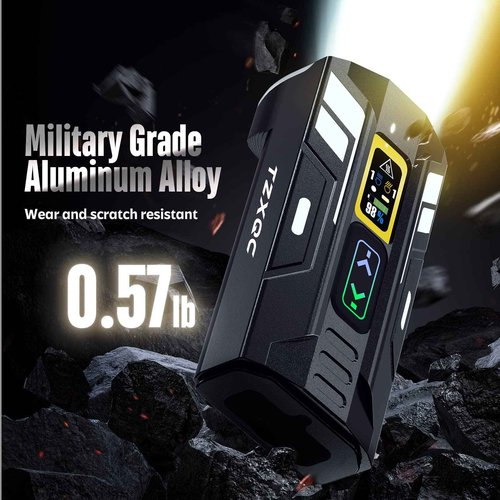 Bright 2000 Lumen Bicycle Headlight & Rear Taillight Set - Powerful 6 Bead LED Projects 888ft, 60hr 10,000mA Battery Charges Phone, Rugged Aluminum Alloy, Lightweight, Waterproof