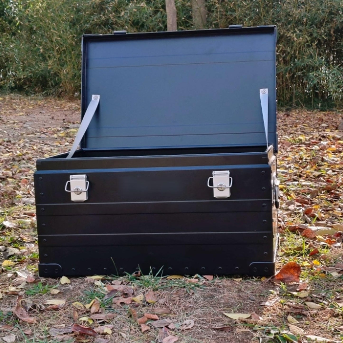 DAQERHSH Camping Storage Box Outdoor Camping Trunk Organizer Cargo Organizer Trunk, Aluminum Alloy Storage Box,Portable Lockable Multifunctional Large Capacity Storage Box Folding storage box(40L)