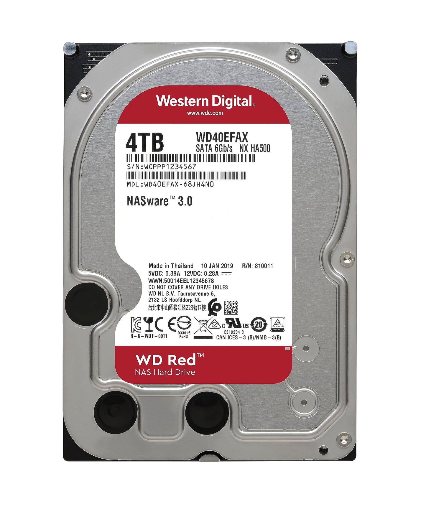 Western Digital 4Tb Wd Red Nas Internal Hard Drive Hdd - 5400 Rpm, Sata 6 Gb/S, Smr, 256Mb Cache, 3.5 - Wd40Efax