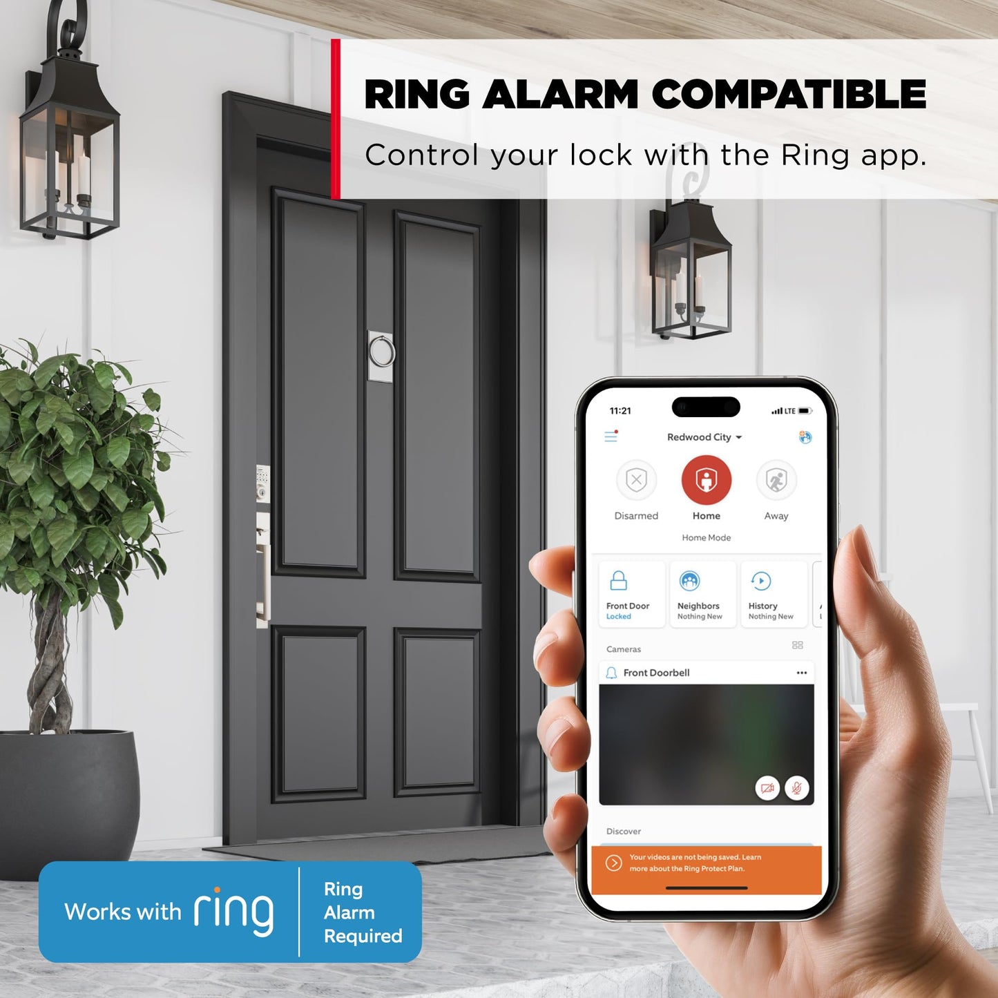 Kwikset HomeConnect 620 Z-Wave Long Range Enabled Keypad Smart Lock Convenient Keyless Entry, Customizable User Codes, Ring Alarm Compatible, Hub Required, Sold Separately Polished Chrome Contemporary