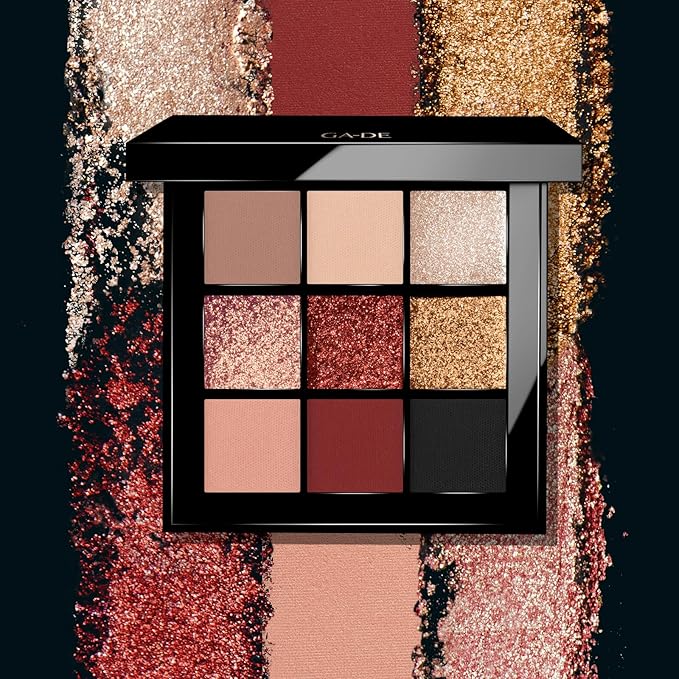 GA-DE Velveteen Eyeshadow Palette, 51 - Eyeshadow Collection with Light to Deep Shades - for Matte, Metallic, Silky and Shimmery Finishes - 0.286 oz