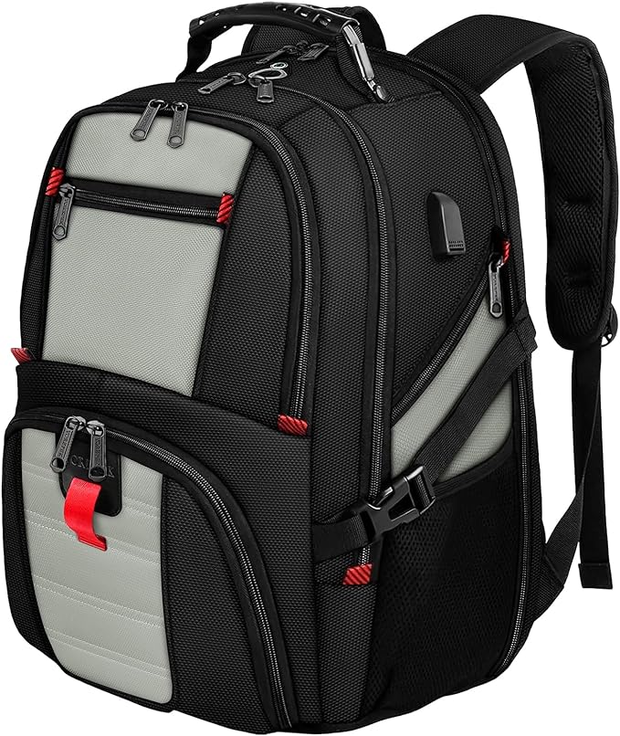 YOREPEK Travel Backpack, 50L Laptop Backpacks for Men Women, Water Resistant Airline Approved Bag with USB Charging Port F...