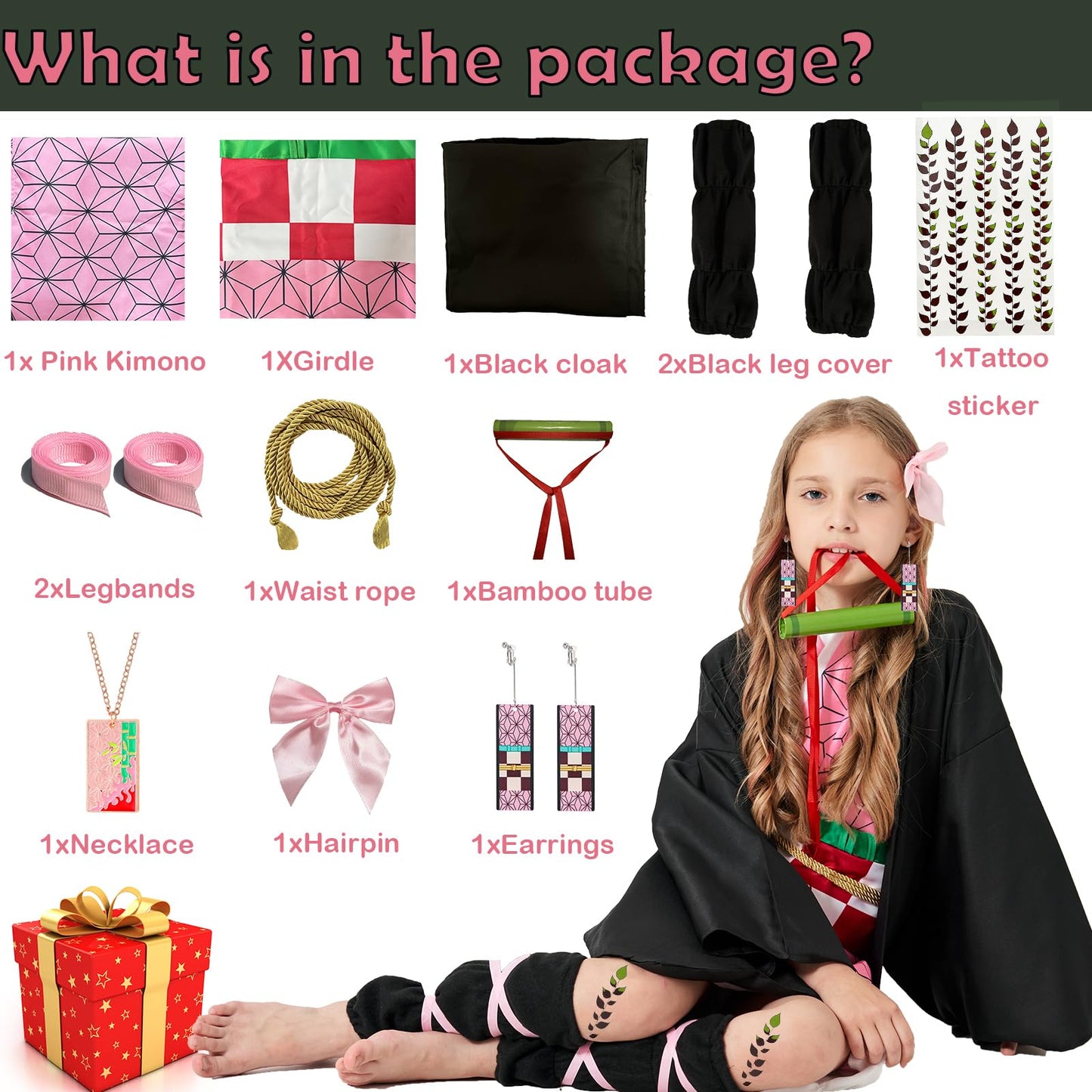 PTXZEQ Cosplay Costume Coslpay Outfit for Halloween Kids Adult(pink,kids 140)
