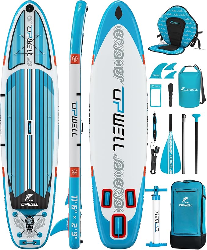 UPWELL 11'2”/11'6”Stand Up Paddle Board for Youth & Adults, Inflatable Paddle Board with Stable Design, Premium SUP Access...