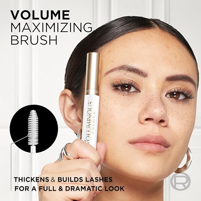 L'Oreal Paris Voluminous Lash Boosting Conditioning Primer Mascara, White Primer, 0.24 Fl Oz., 2 Count
