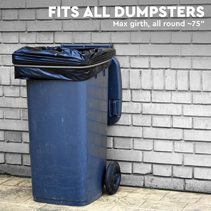 Trash Can Rubber Bands Set of 3 - Elastic Garbage Can Bands with Metal Connector, Fits 13 to 33 Gallon Trash Bags - Gripper Trash Can Bands for Waste Baskets, Grey