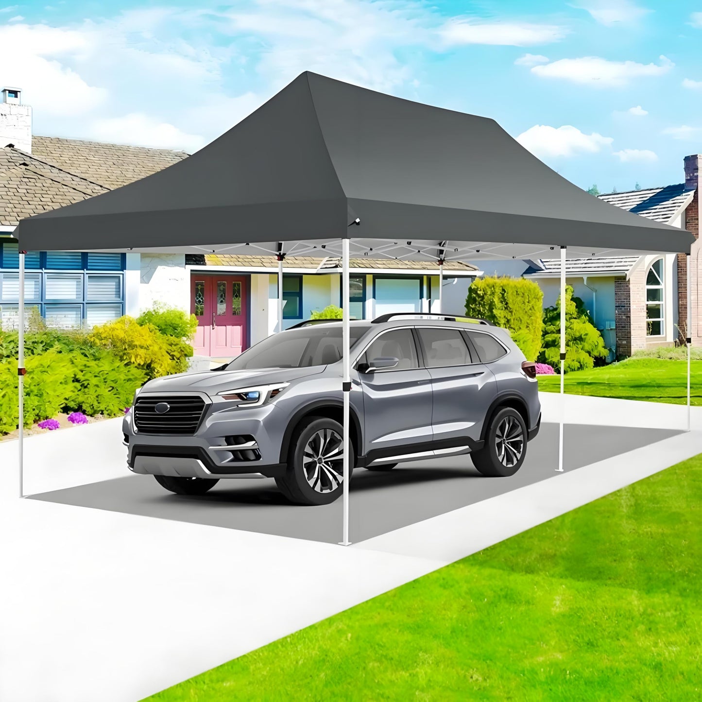 COBIZI 10x20 Pop Up Canopy with 6 Sidewalls, Conical Party Tent 10x20 with 3 Adjustable Height Waterproof, UV-Resistant with Carry Bag, Sandbag, Stake, Ropes for Parties, Commercial (Frame Upgraded)