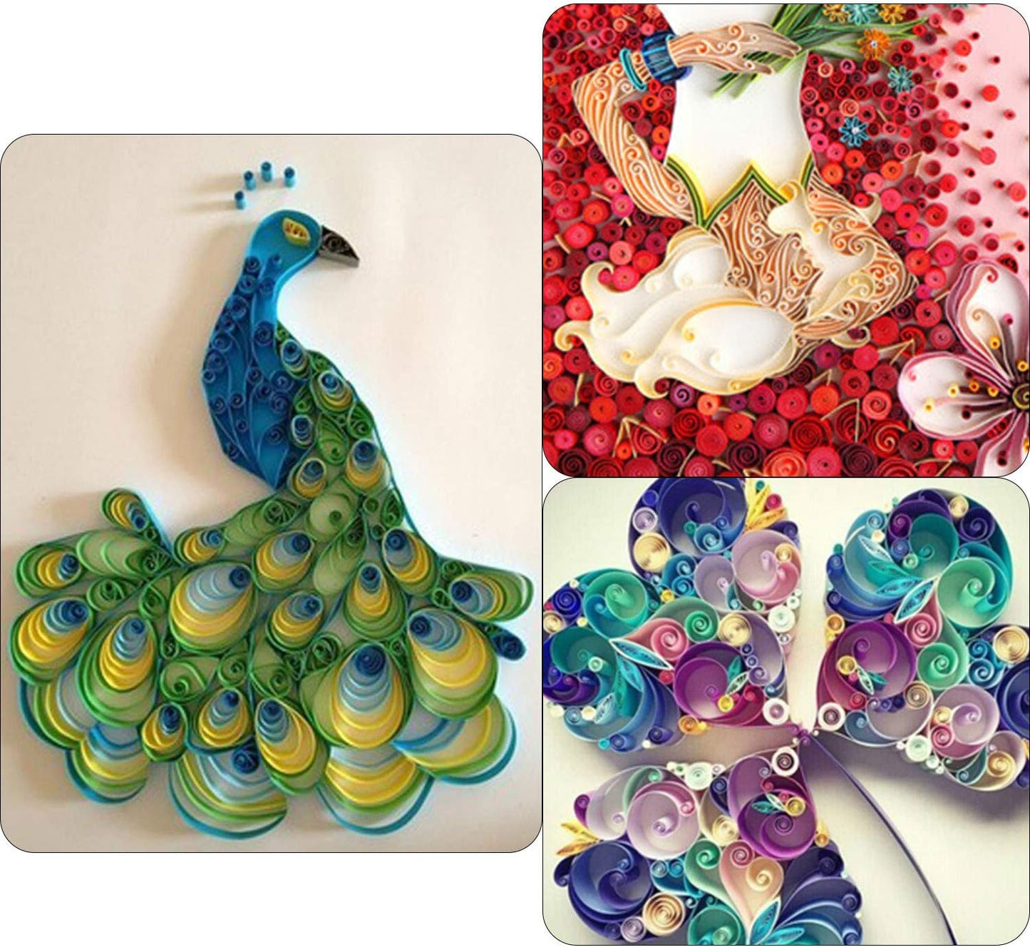TUPARKA 19 Pcs Paper Quilling Kits 45 Colors 900 Strips Quilling Art Paper DIY Craft