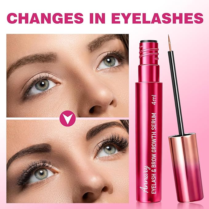 Lash Serum for Eyelash Growths, Advanced Natural Formula to Promote Longer, Fuller & Healthier Lashes – Gentle, Vegan & Cruelty-Free Eyelash Enhancing Serum (5 mL)