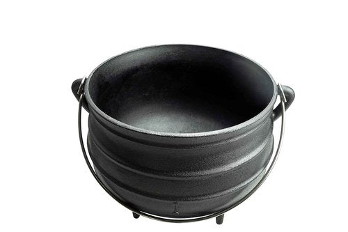 Cuisiland 3.2QT Cast Iron Potjie Cauldron Pot with Lid & 3 Legs – Pre-Seasoned South African-Style Campfire Pot for Outdoor Cooking, Soups, Stews & Braising – Heavy-Duty Cast Iron Dutch Oven