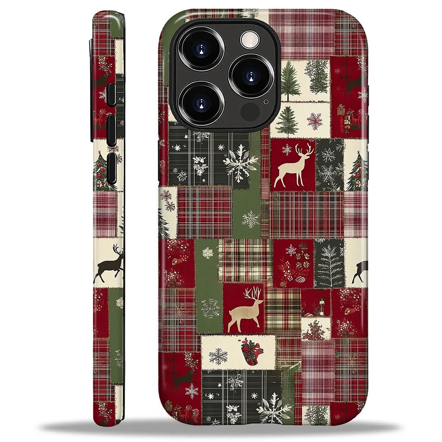 Goodsprout for iPhone 13 Pro Case,Hybrid 2-Layer Hard Shell + Silicone Protective Case -Resistant Shockproof- Christmas Tree Dee