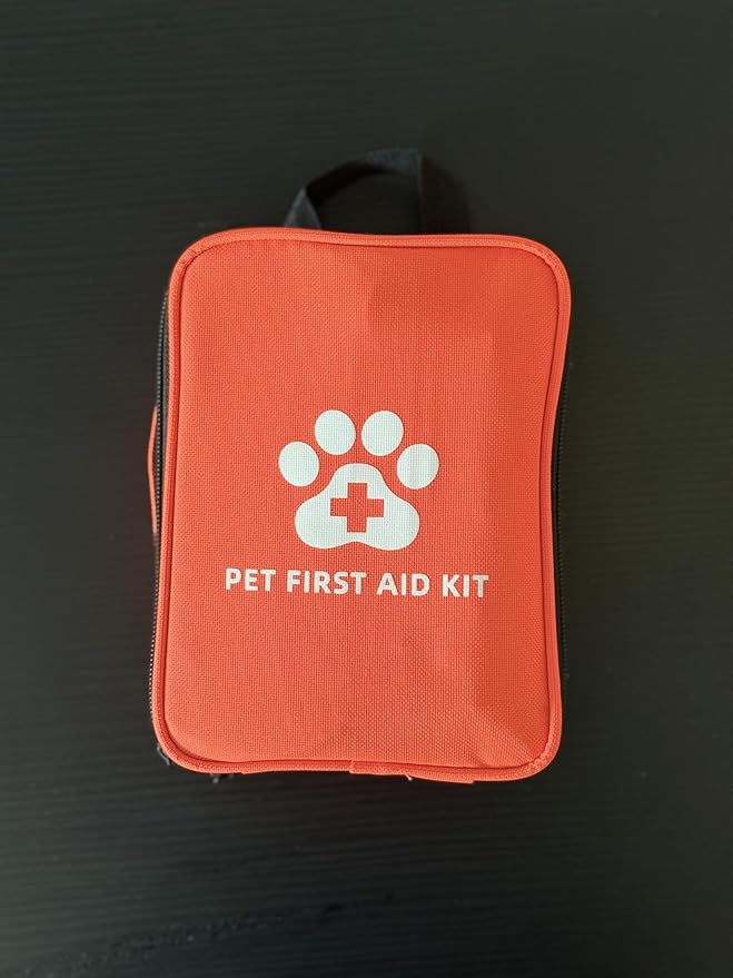RescueNow Pet First Aid Kit – 50-Piece Emergency Kit for Dogs, Cats & Small Pets – Compact & Portable Case with Bandages, ...